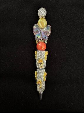 Iridescent Butterfly - Rainbow Girl Multi-Color Crystal Pen.